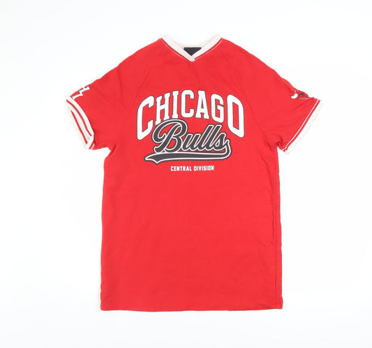 Next Boys Red Chicago Bulls NBA T-Shirt 9 Years Short Sleeve 100% Cotton