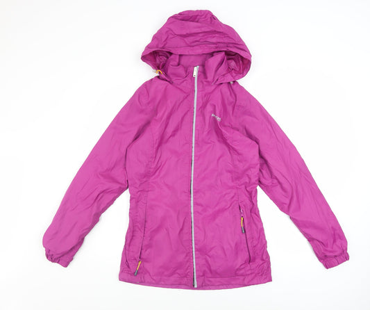 Regatta Women Pink Waterproof Hooded Rain Coat Jacket Size 10