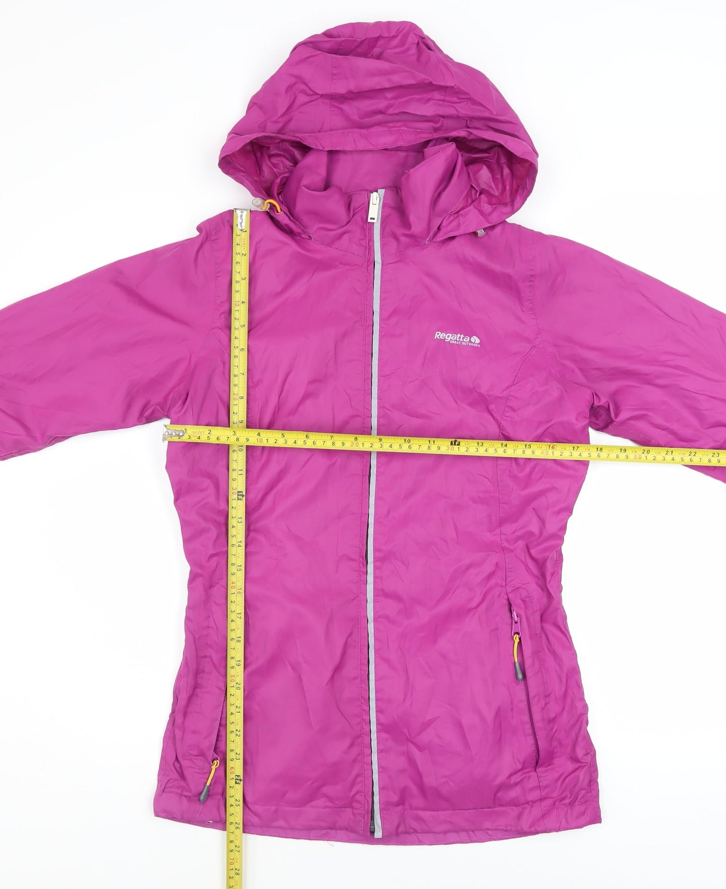 Regatta Women Pink Waterproof Hooded Rain Coat Jacket Size 10