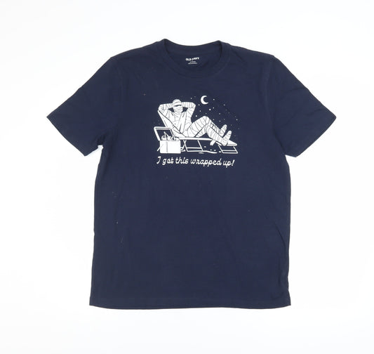 Old Navy Men's Blue Halloween Mummy Graphic T-Shirt Size S