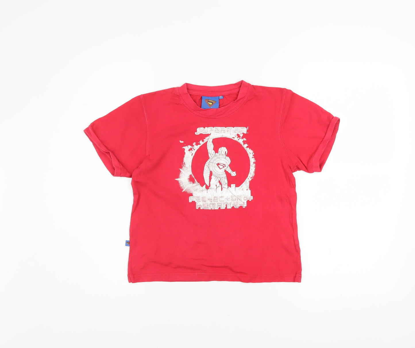 Superman Red Women’s Medium T-Shirt Short Sleeve Crew Neck Cotton