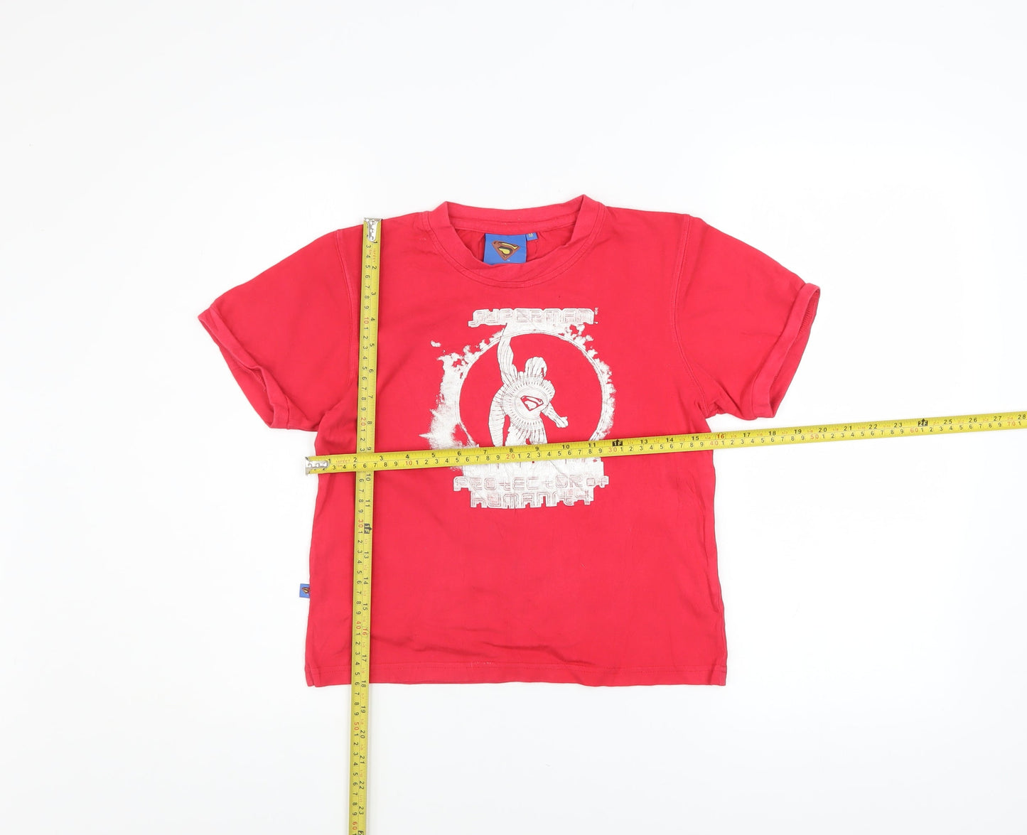 Superman Red Women’s Medium T-Shirt Short Sleeve Crew Neck Cotton