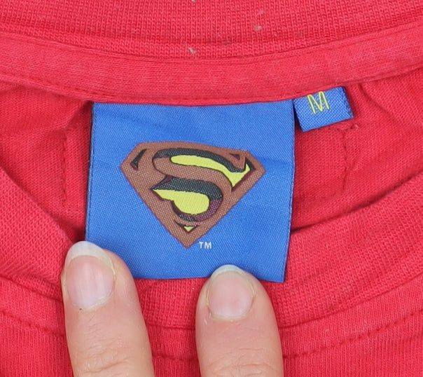 Superman Red Women’s Medium T-Shirt Short Sleeve Crew Neck Cotton