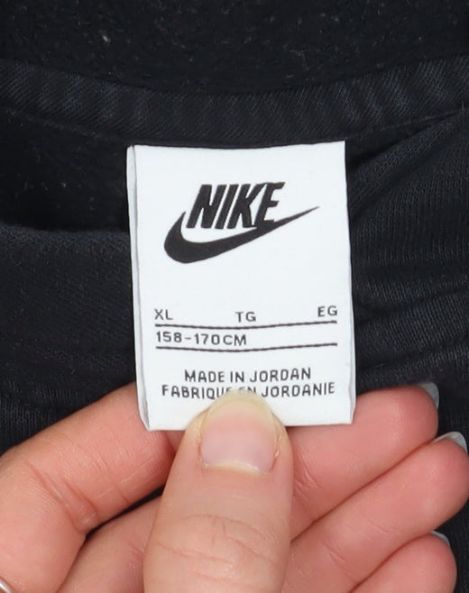Nike Boys Black XL Pullover Fleece Hoodie Sweatshirt