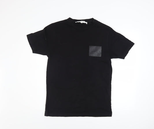 Jameson Carter Men's Black Cotton Crew Neck Short Sleeve T-Shirt Size S