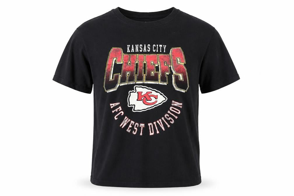NFL Kansas City Chiefs Men's Black Cotton Graphic T-Shirt L