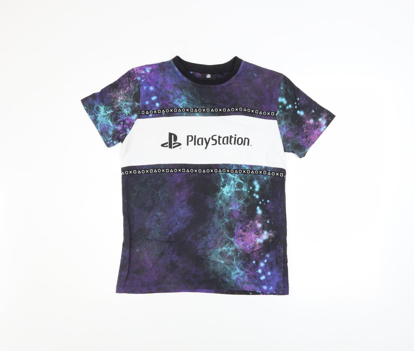 Next Boys PlayStation Galaxy Print Cotton T-Shirt 11 Years Multicoloured