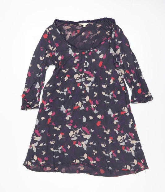 White Stuff Women’s Multicoloured Floral A-Line Knee Length Dress Size 12