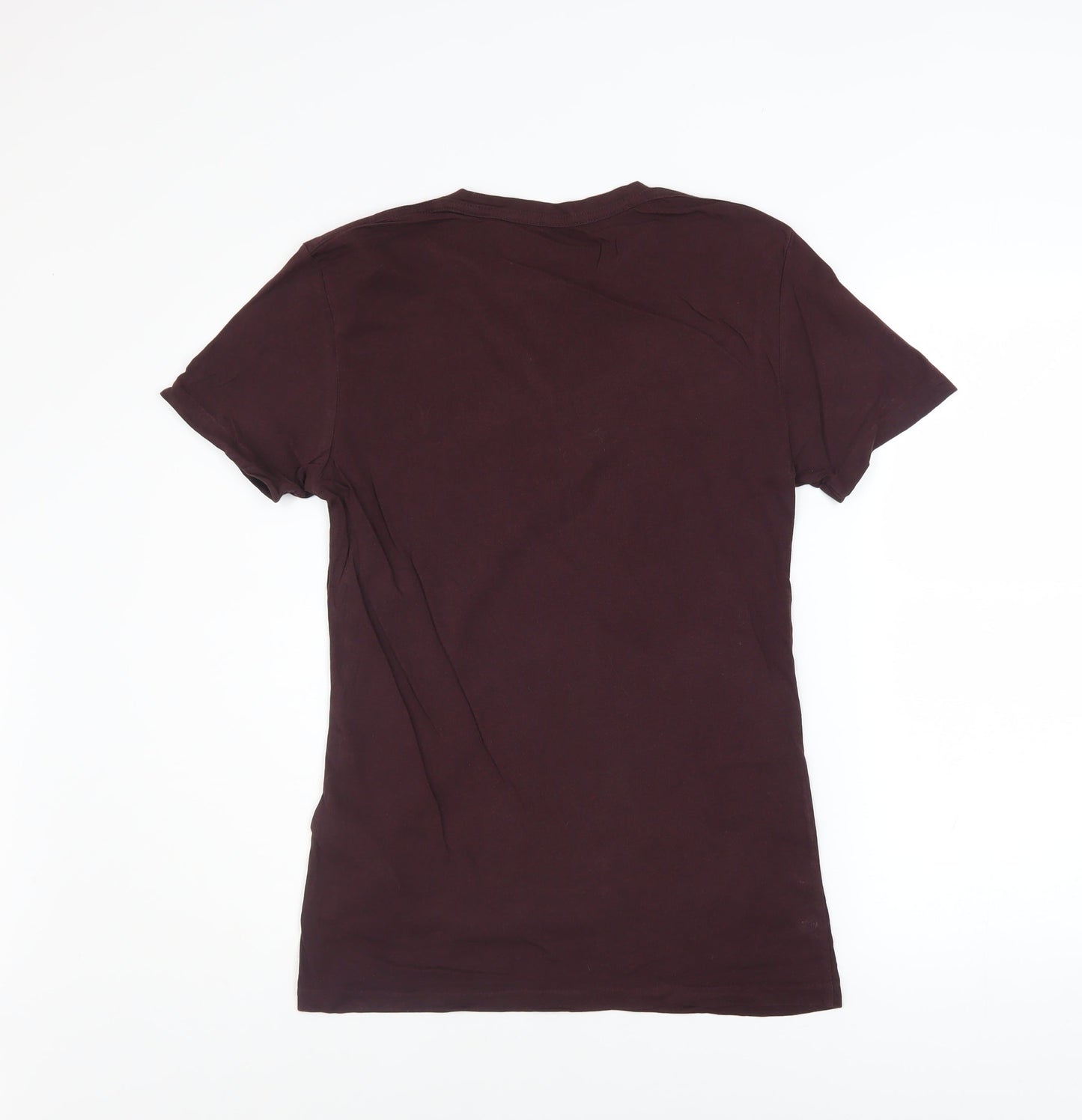 AllSaints Men's Brown Cotton Slim Fit Crew Neck T-Shirt XS