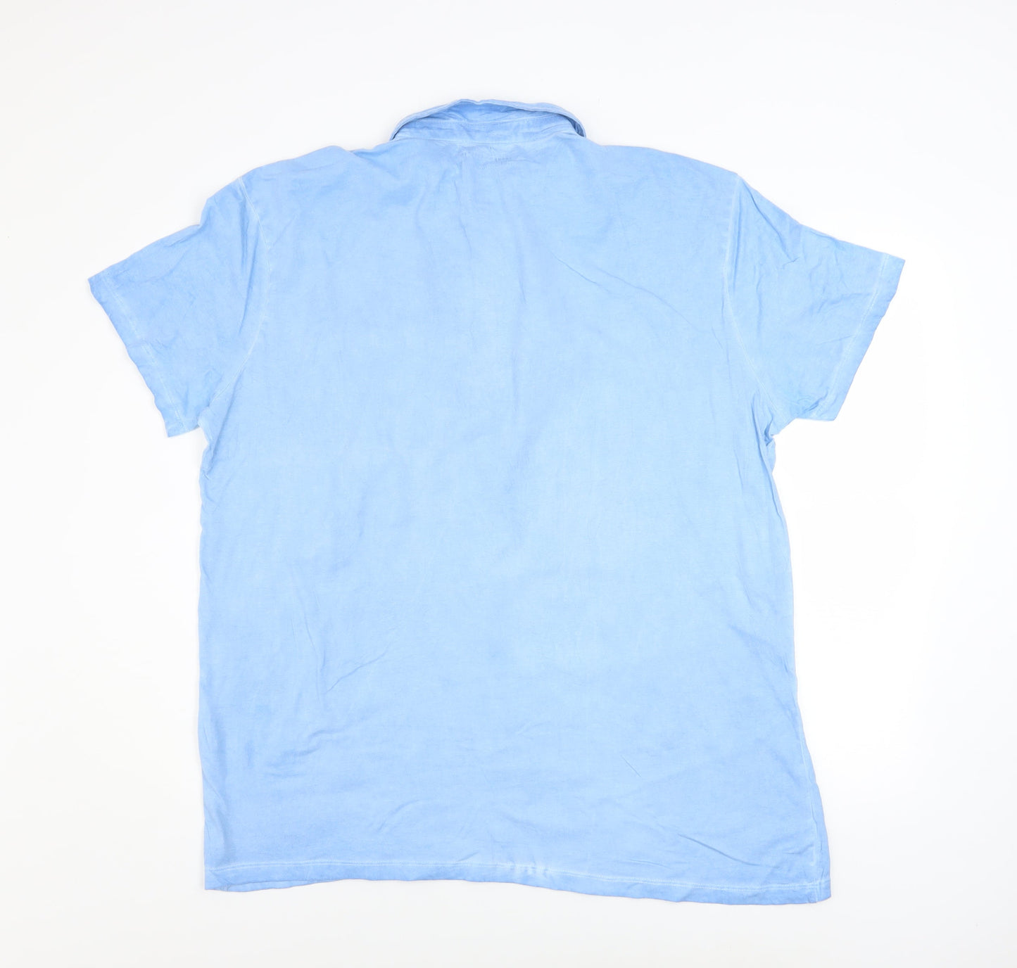 James & Nicholson Men's Blue XL Cotton Short Sleeve Polo Shirt