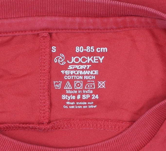 Jockey Men’s Red Sport Performance Athletic T-Shirt Size S