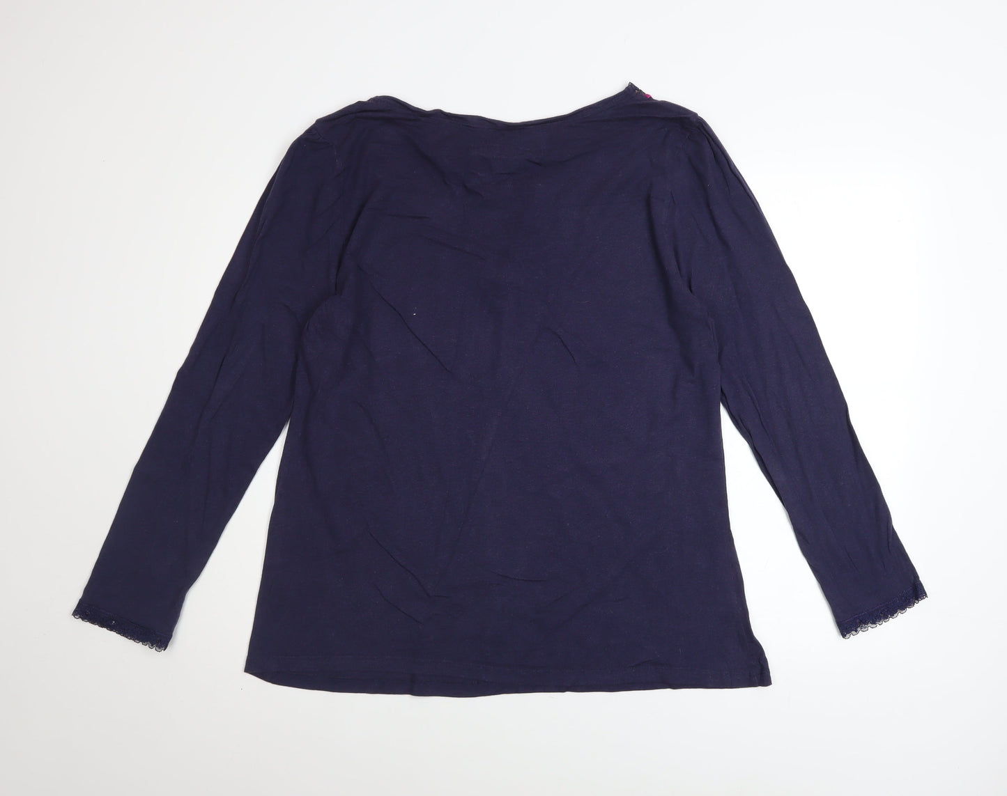 RJR John Rocha Women's Blue Long Sleeve V-Neck Tunic Top Size 20
