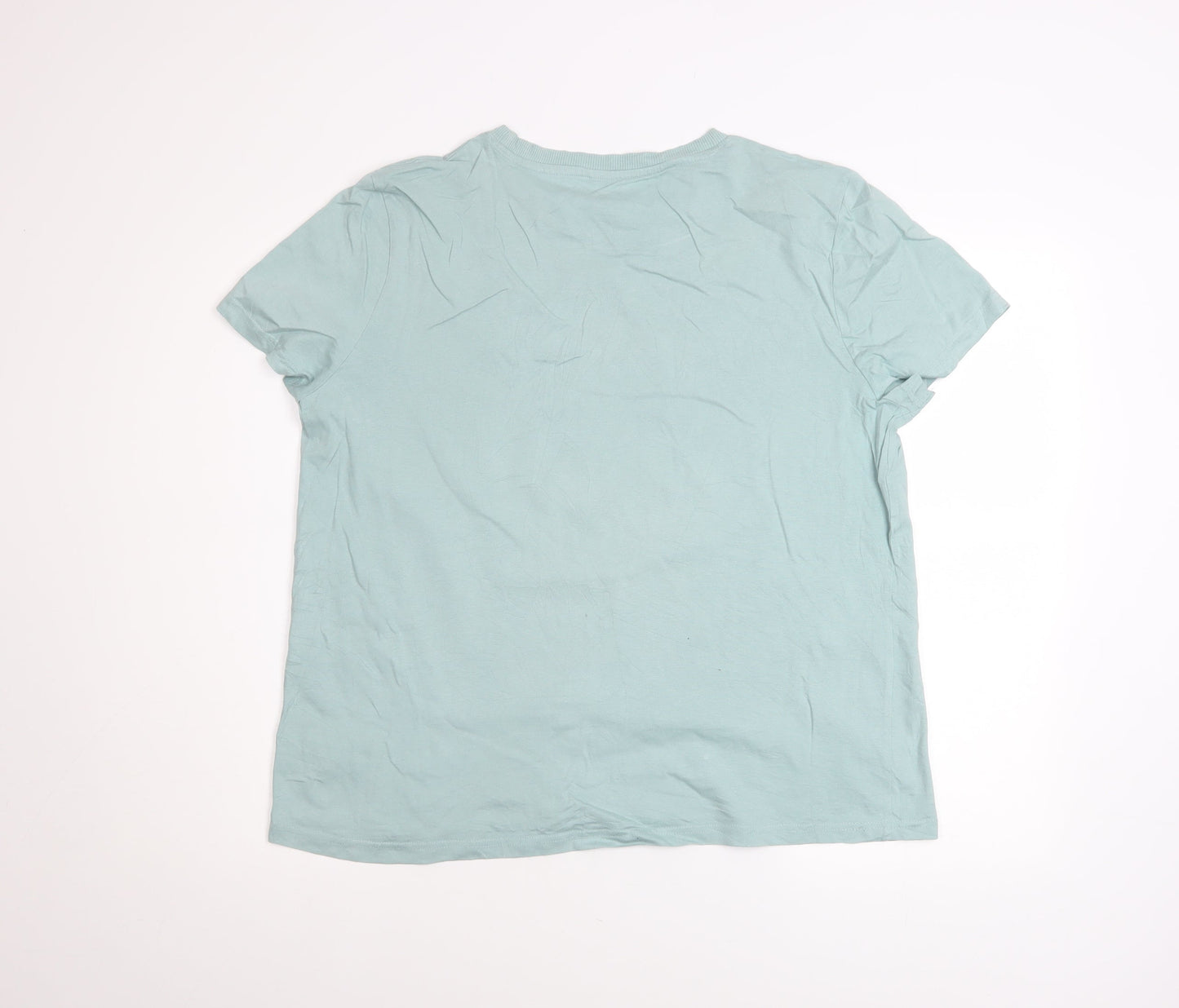 Looney Tunes Women's Blue Cotton T-Shirt Nightshirt L 14-16 Short Sleeve