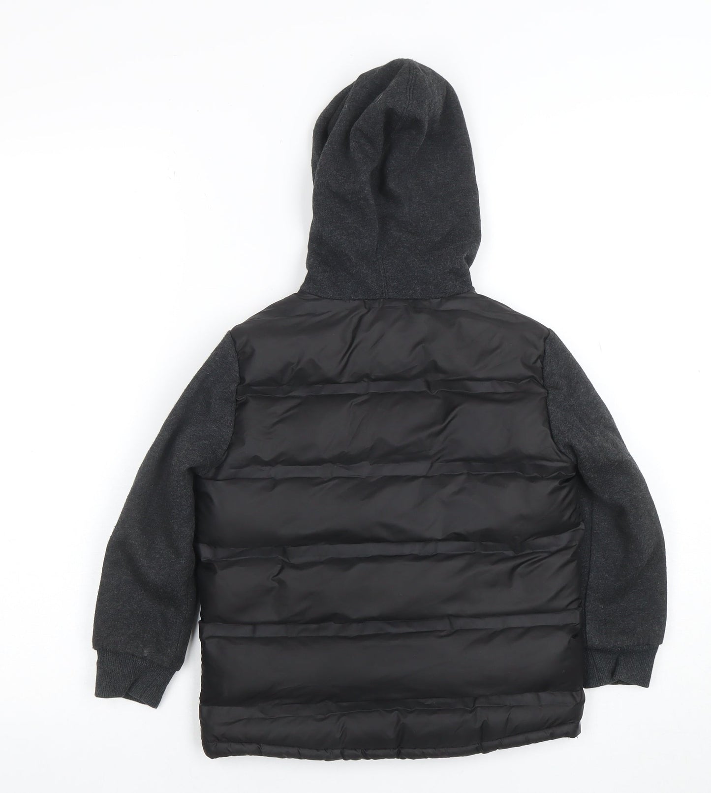 Target Boys Black Hooded Puffer Jacket 5 Years Full Zip Warm Winter Coat