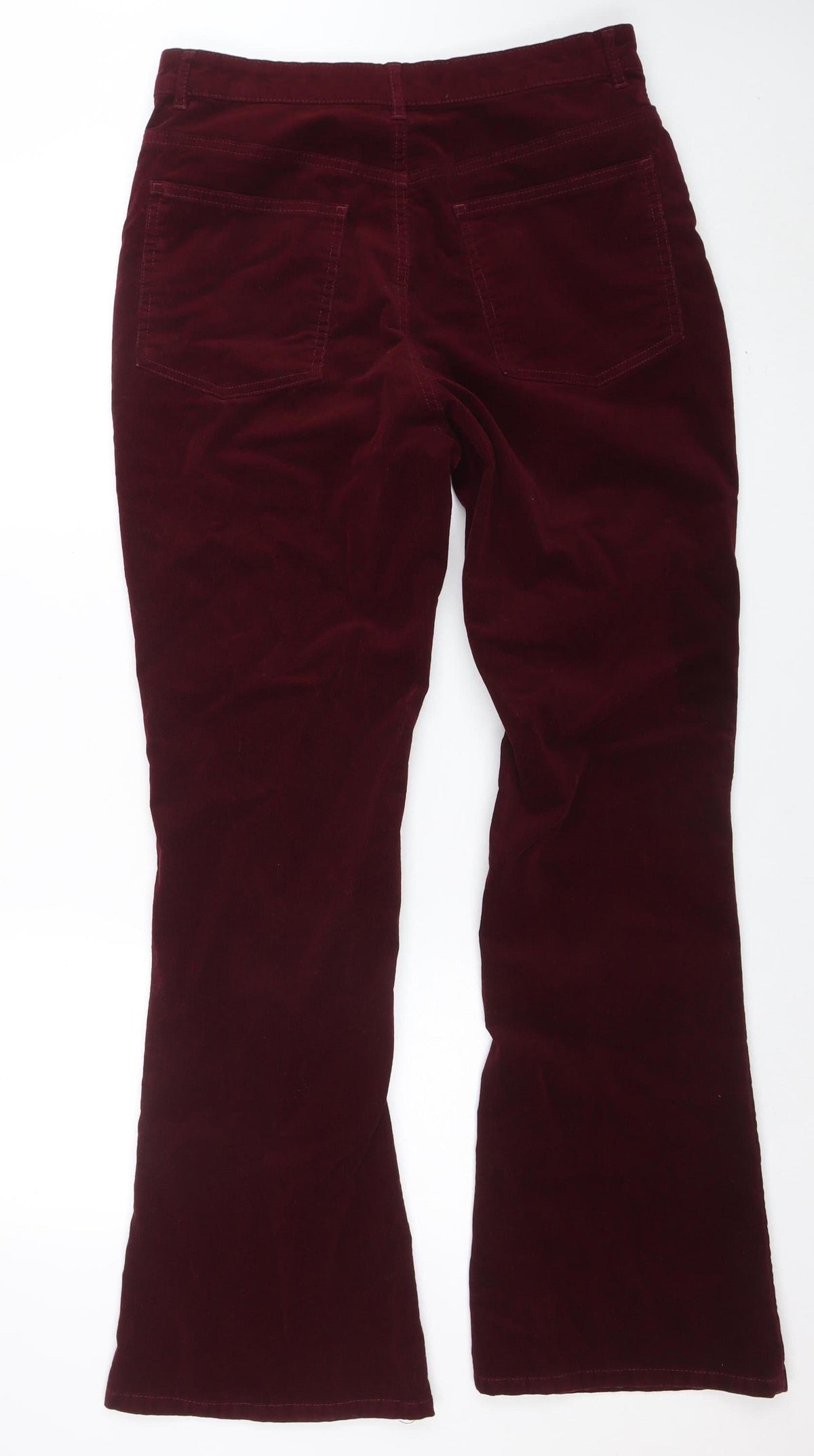 Pieces Women’s Red Velvet Flared Trousers Size 4 Regular