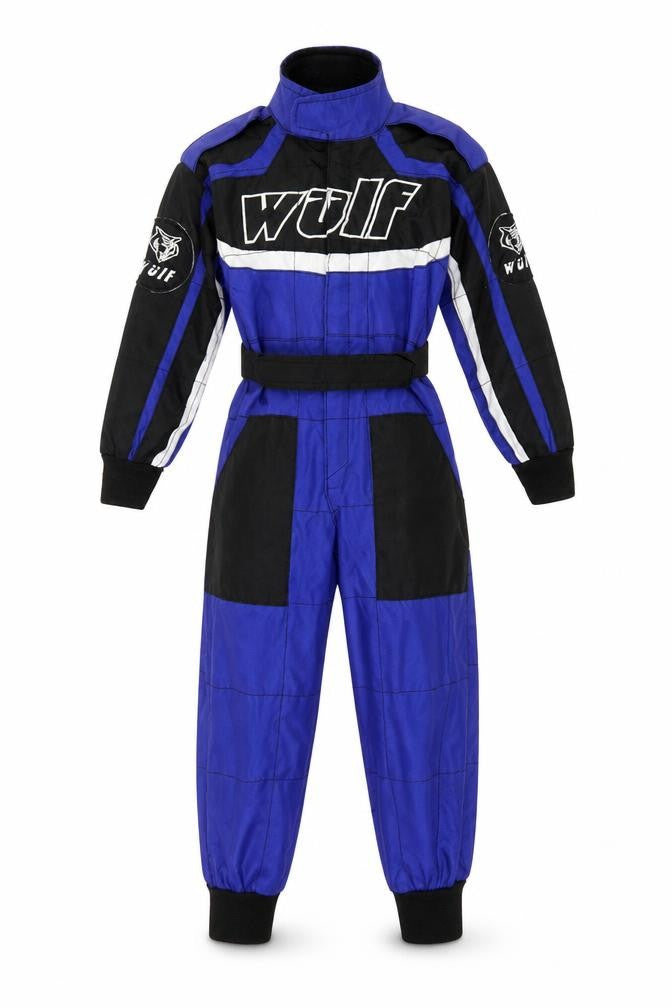 Wulf Boys Blue Black Racing Track Pants 4 Years Insulated Waterproof