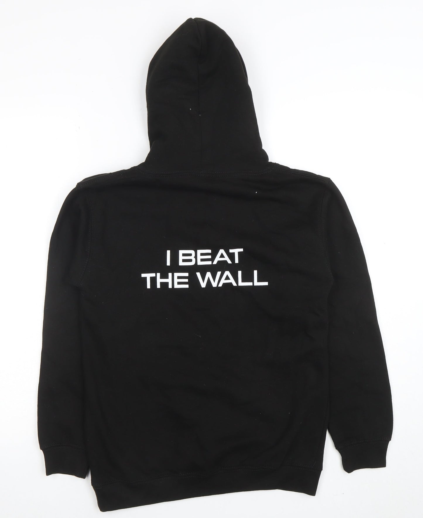 Just Hoods Boys Black XL Pullover Hoodie Ninja Warrior UK Graphic Print