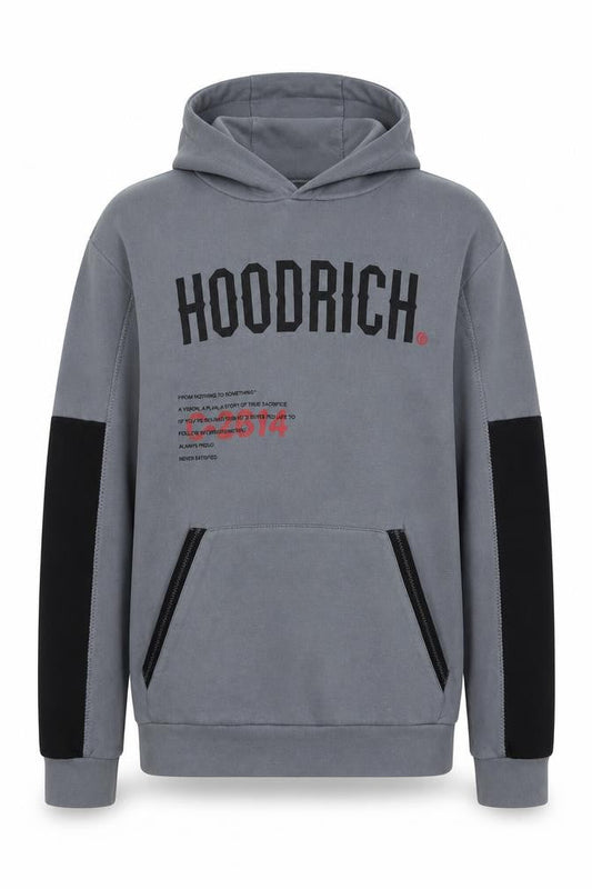 Hoodrich Men's Grey Pullover Hoodie Small Graphic Streetwear