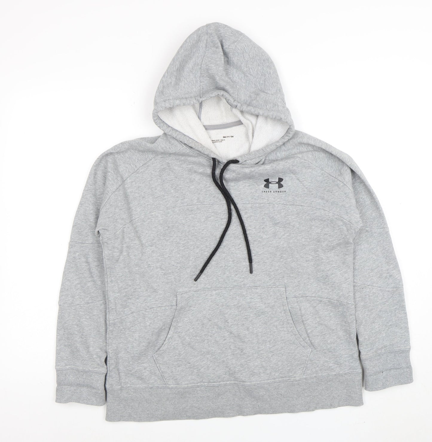 Under Armour Women Grey Loose Fit Pullover Hoodie Small