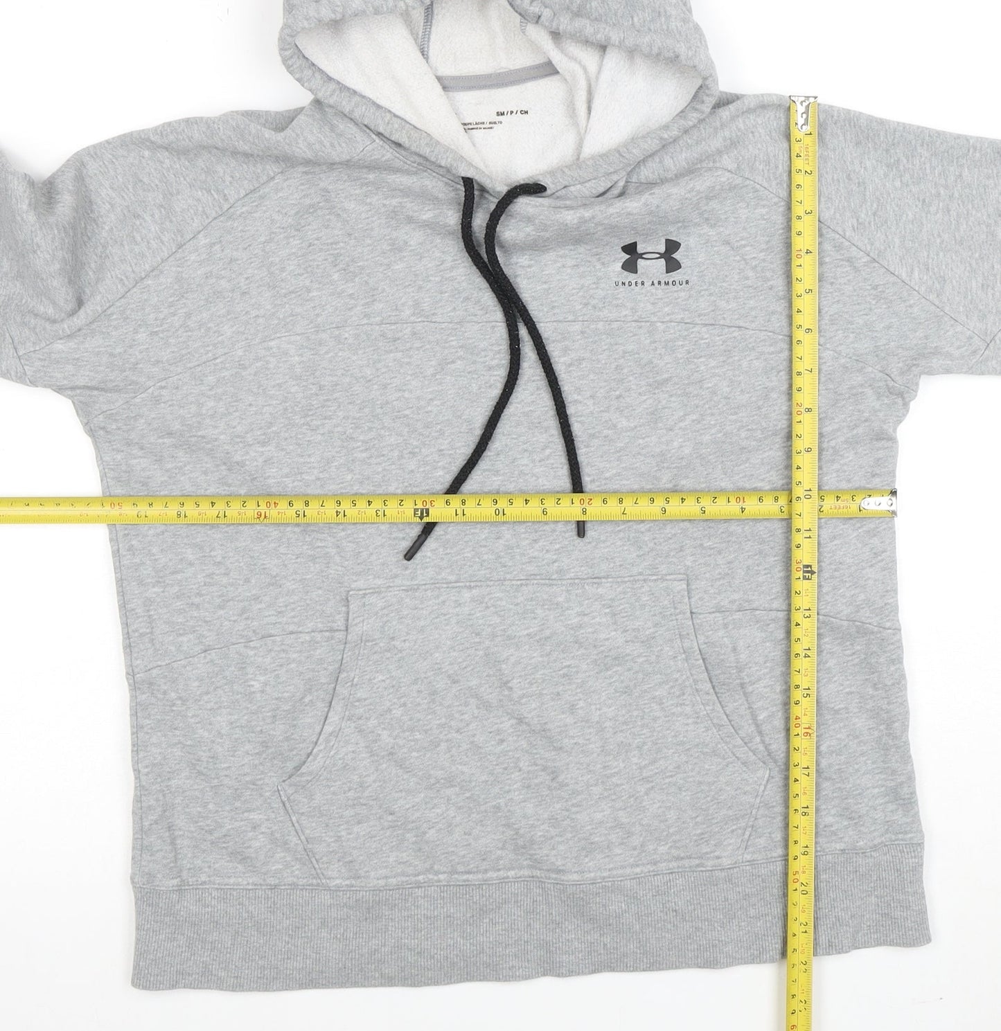 Under Armour Women Grey Loose Fit Pullover Hoodie Small