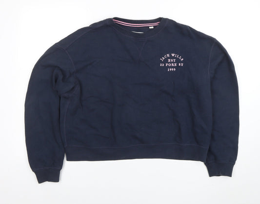 Jack Wills Womens Navy Blue Crew Neck Pullover Sweatshirt UK12