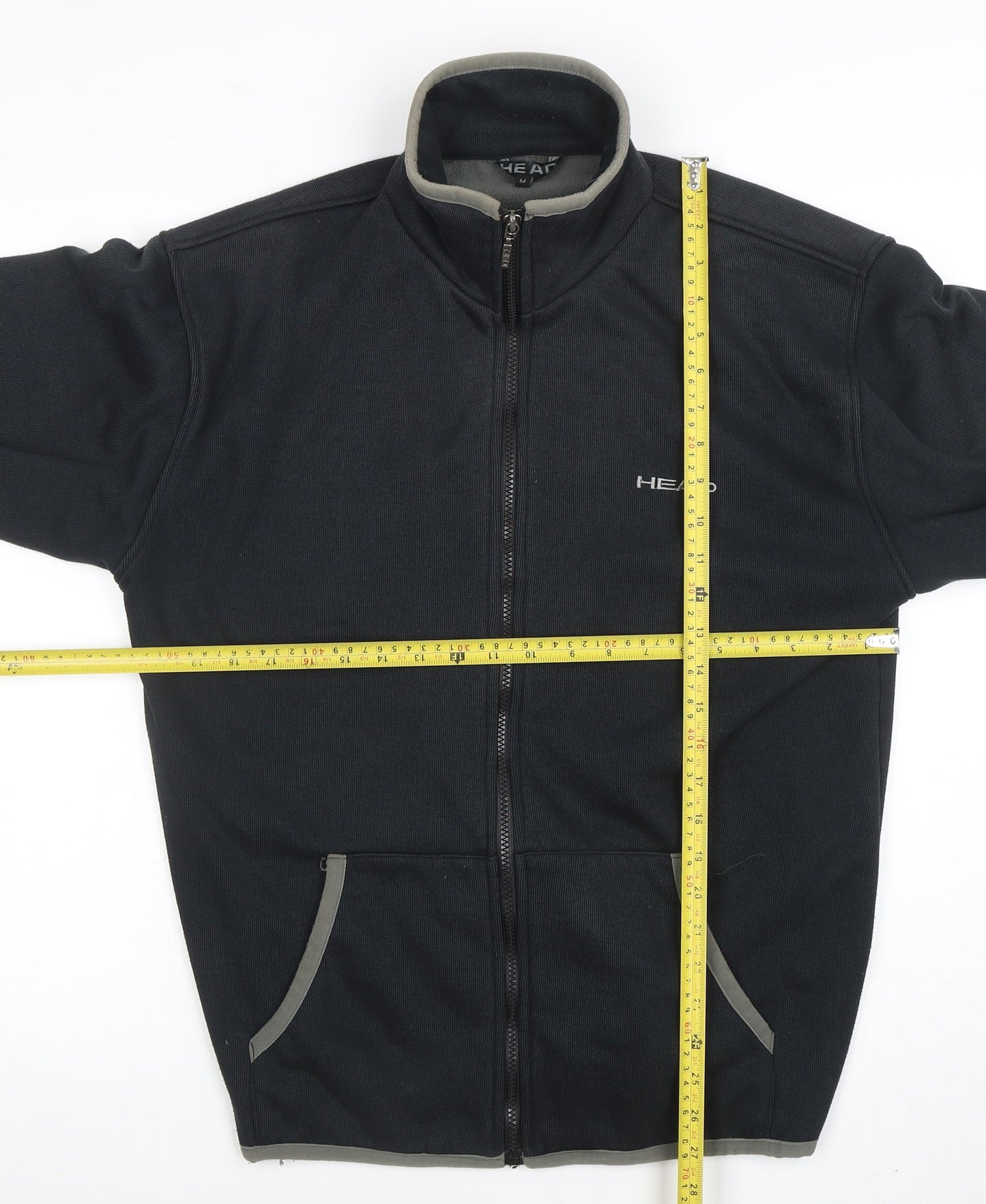 Head Men's Black Full Zip Fleece Jacket Size M Sports Outdoor