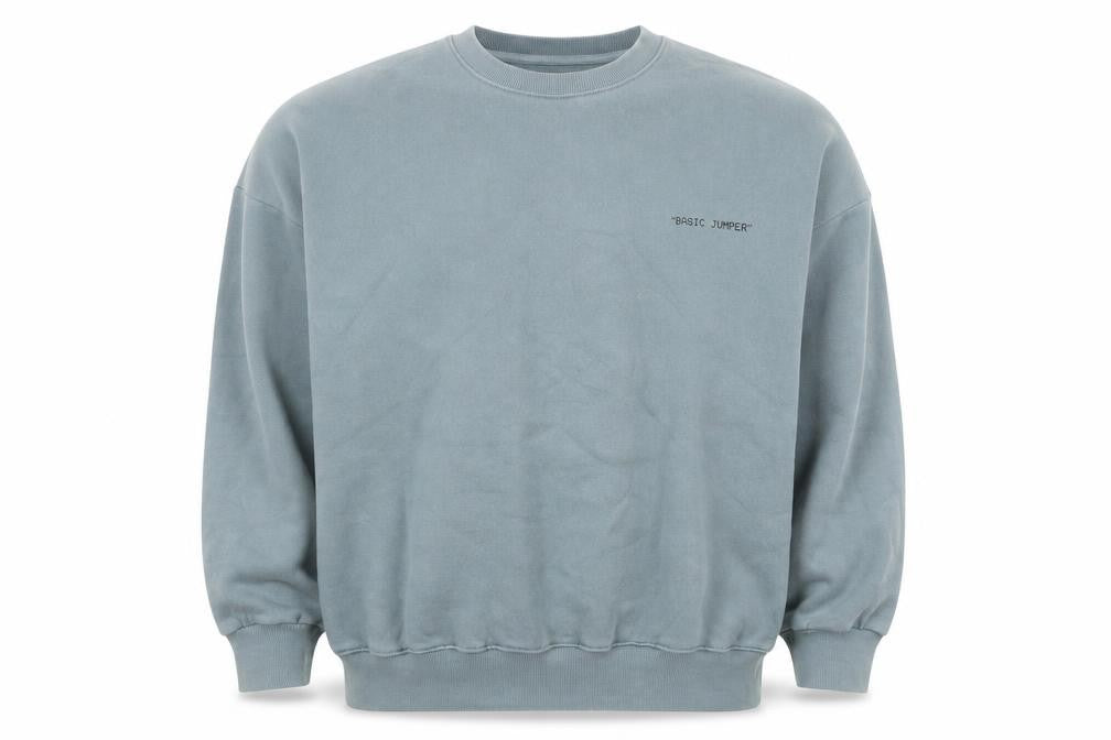 BEAUXNARROW Men's Blue XL Pullover Sweatshirt Crew Neck Fleece
