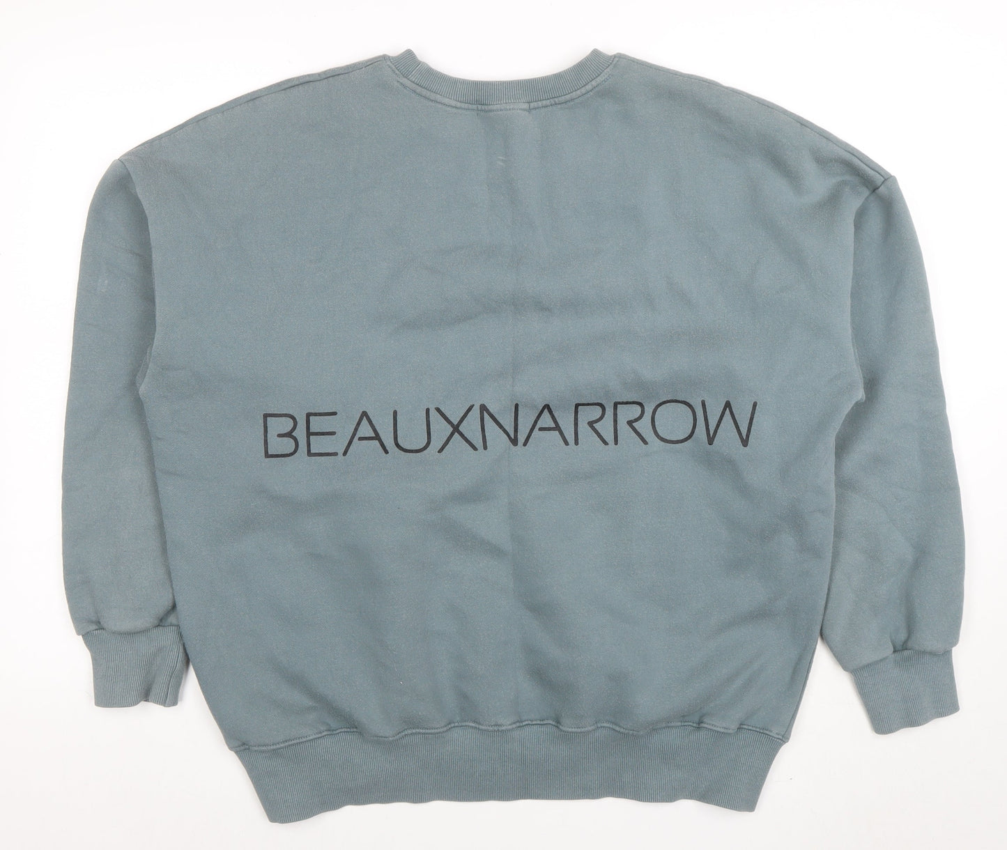 BEAUXNARROW Men's Blue XL Pullover Sweatshirt Crew Neck Fleece