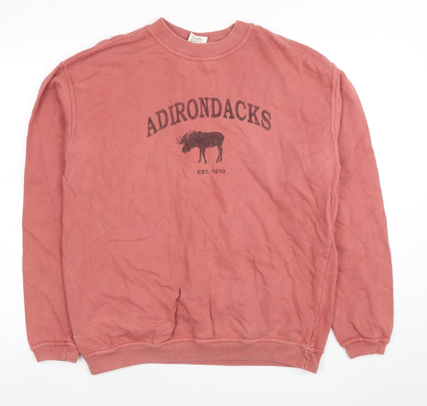 Comfort Colors Men's Pink Graphic Crew Neck Sweatshirt Size S