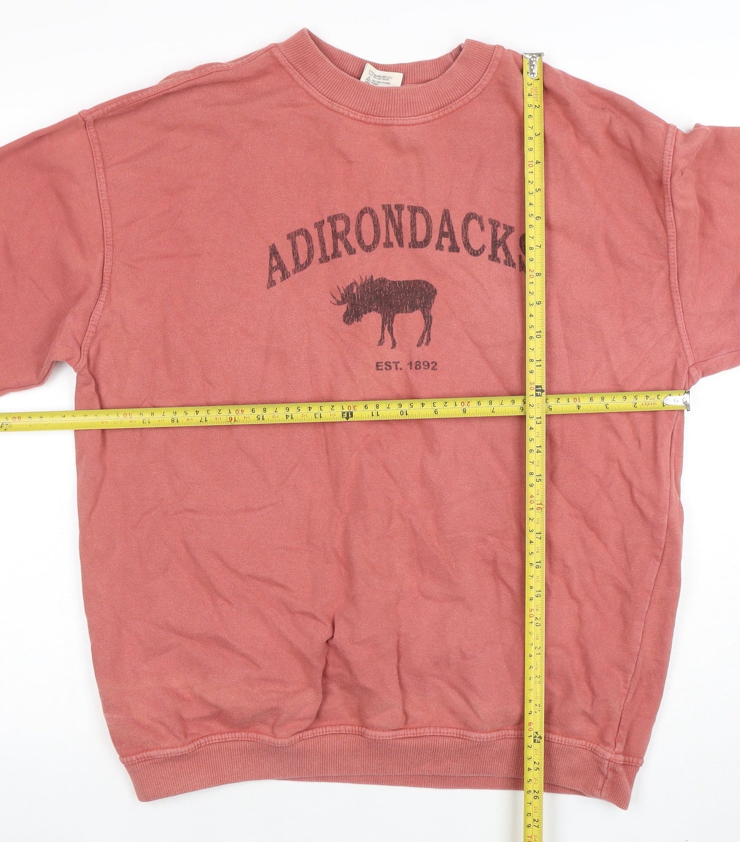 Comfort Colors Men's Pink Graphic Crew Neck Sweatshirt Size S