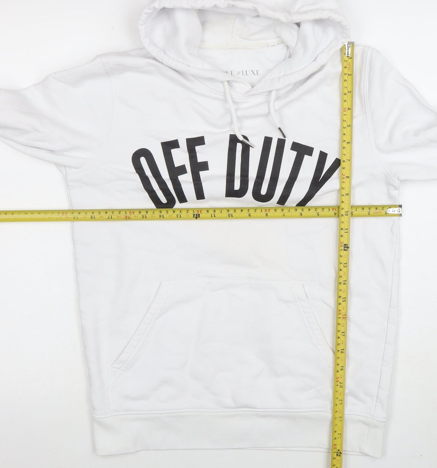 Love & Luxe Women's White Graphic Pullover Hoodie Size XS