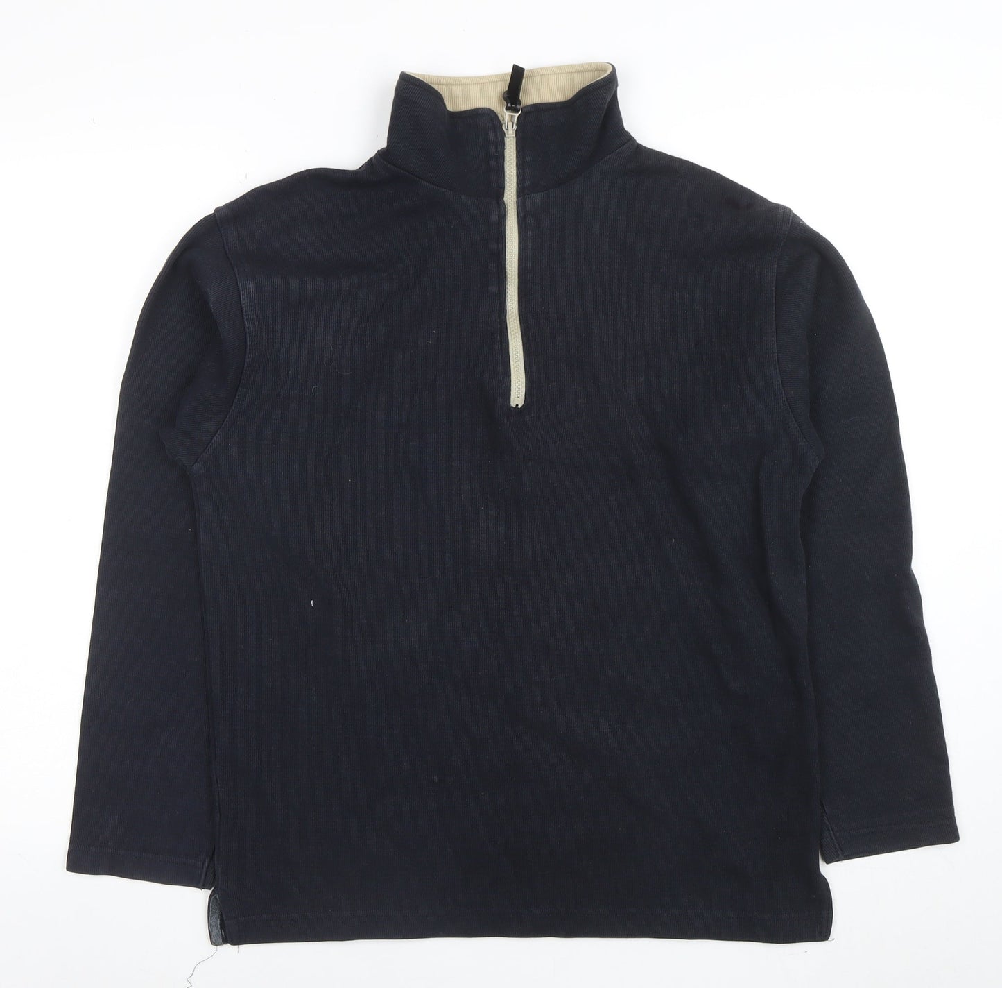 Petrol Industries Mens Blue 1/2 Zip High Neck Cotton Sweatshirt M