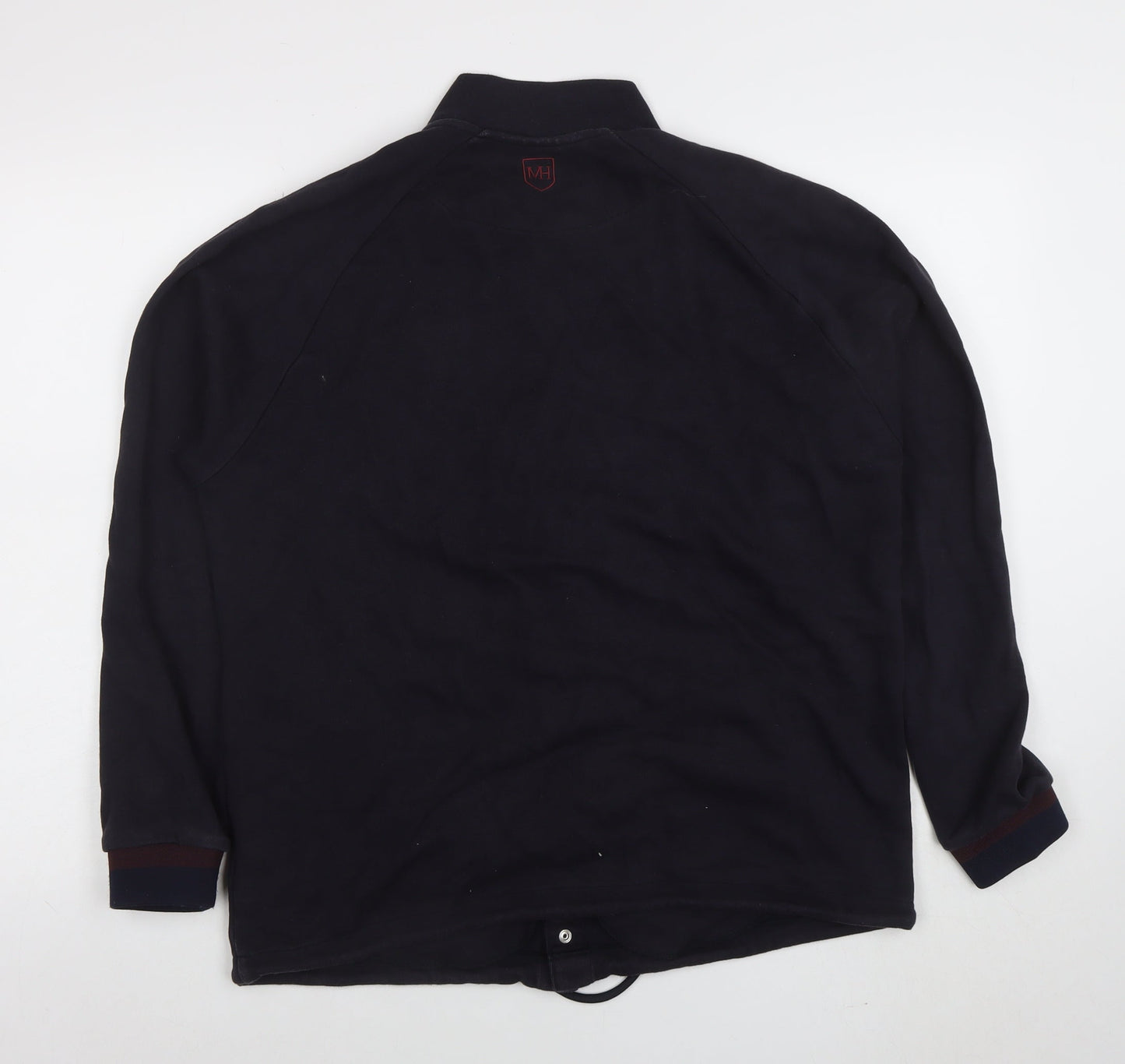 Millionaire Homme Men's Black L Collared Button Sweatshirt