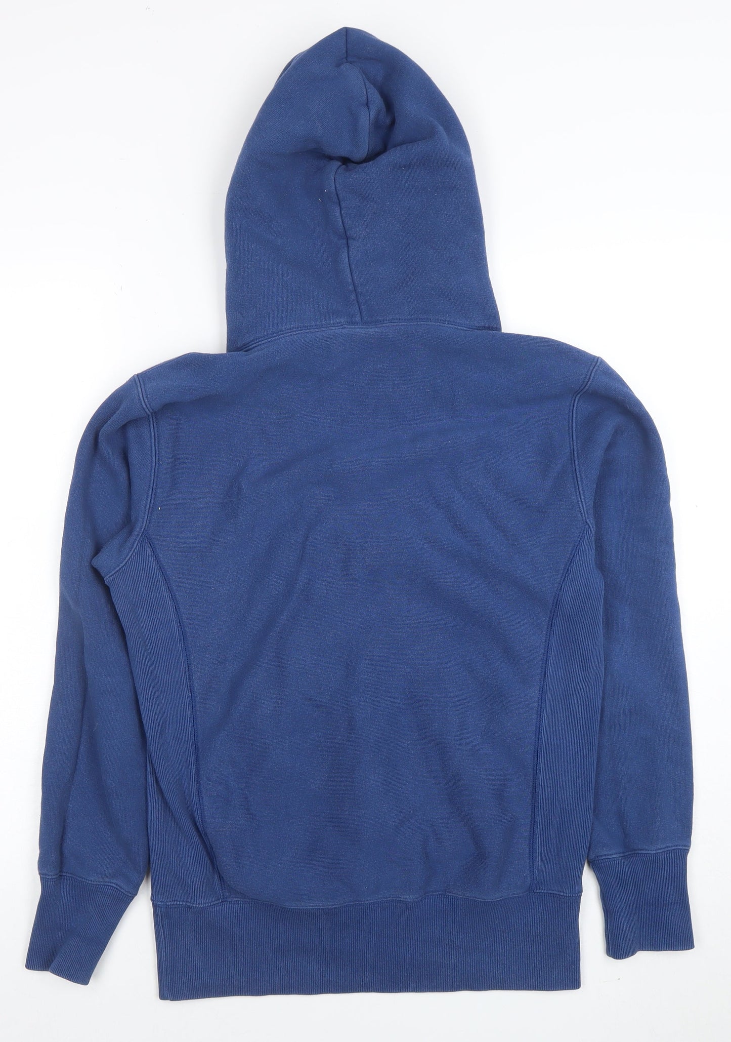 Champion Men Blue Small Pullover Hoodie Reverse Weave