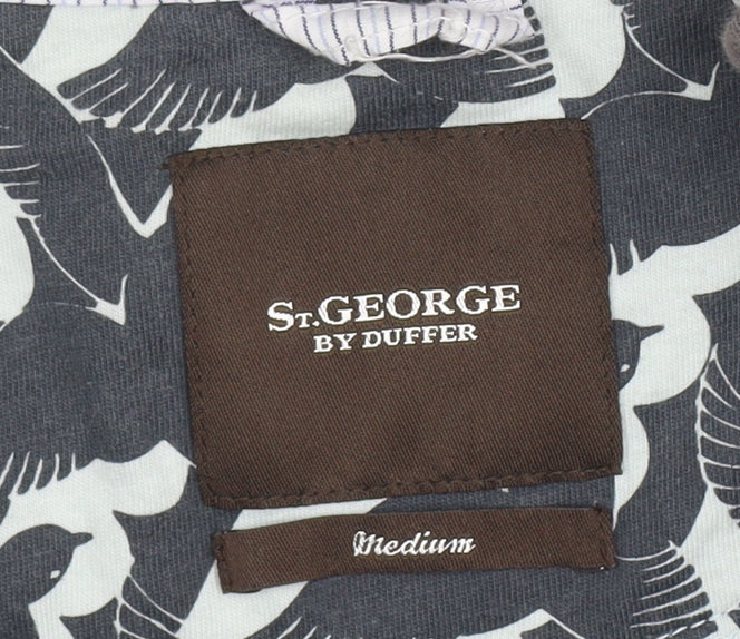 St George By Duffer Men’s Grey Full Zip Sweatshirt Medium