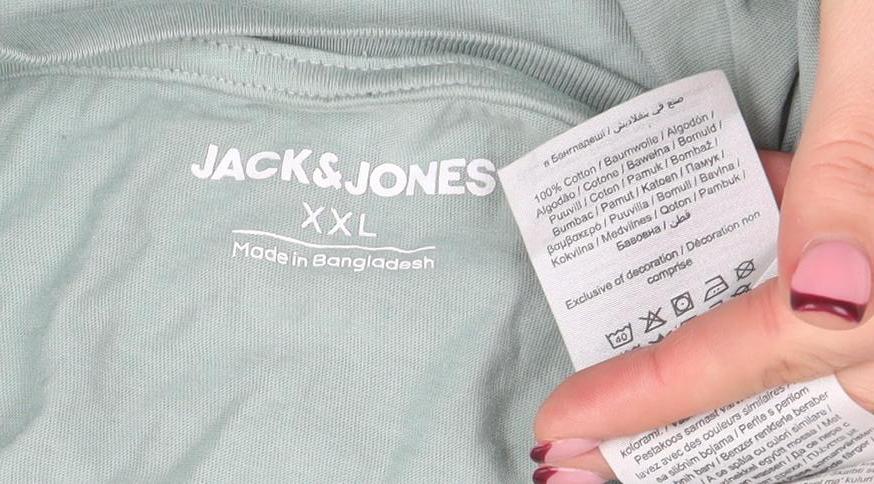 Jack & Jones Mens Green 2XL Graphic Logo Cotton T-Shirt