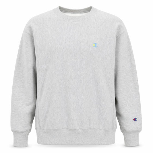 Champion Men's Grey Reverse Weave Pullover Sweatshirt Medium