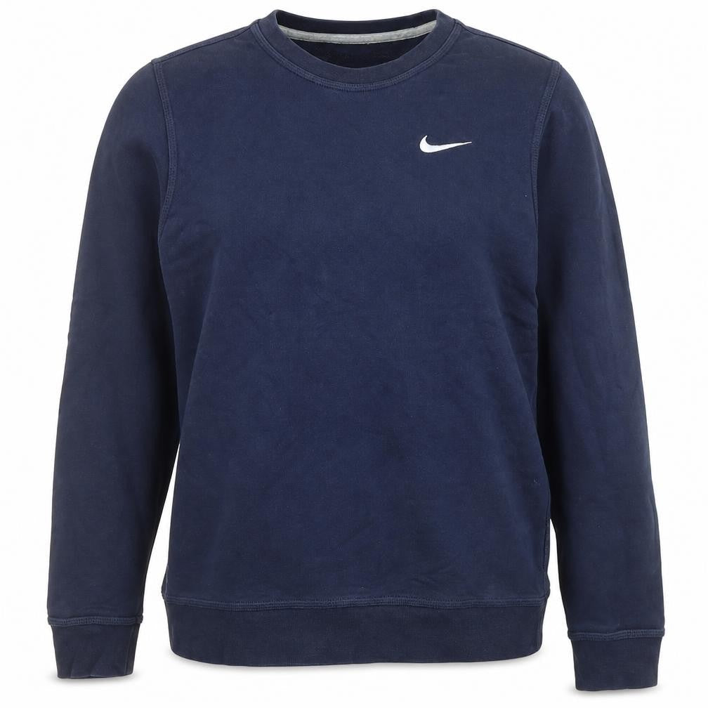 Nike Women’s Navy Blue Small Pullover Sweatshirt Crew Neck Cotton