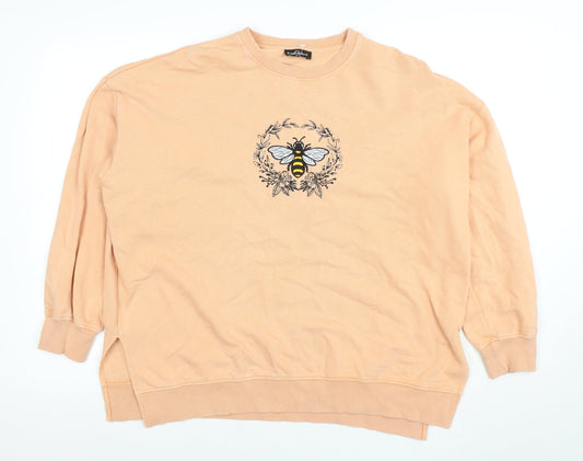 This Unfolded Women’s Beige Bee Embroidered Cotton Sweatshirt UK 12