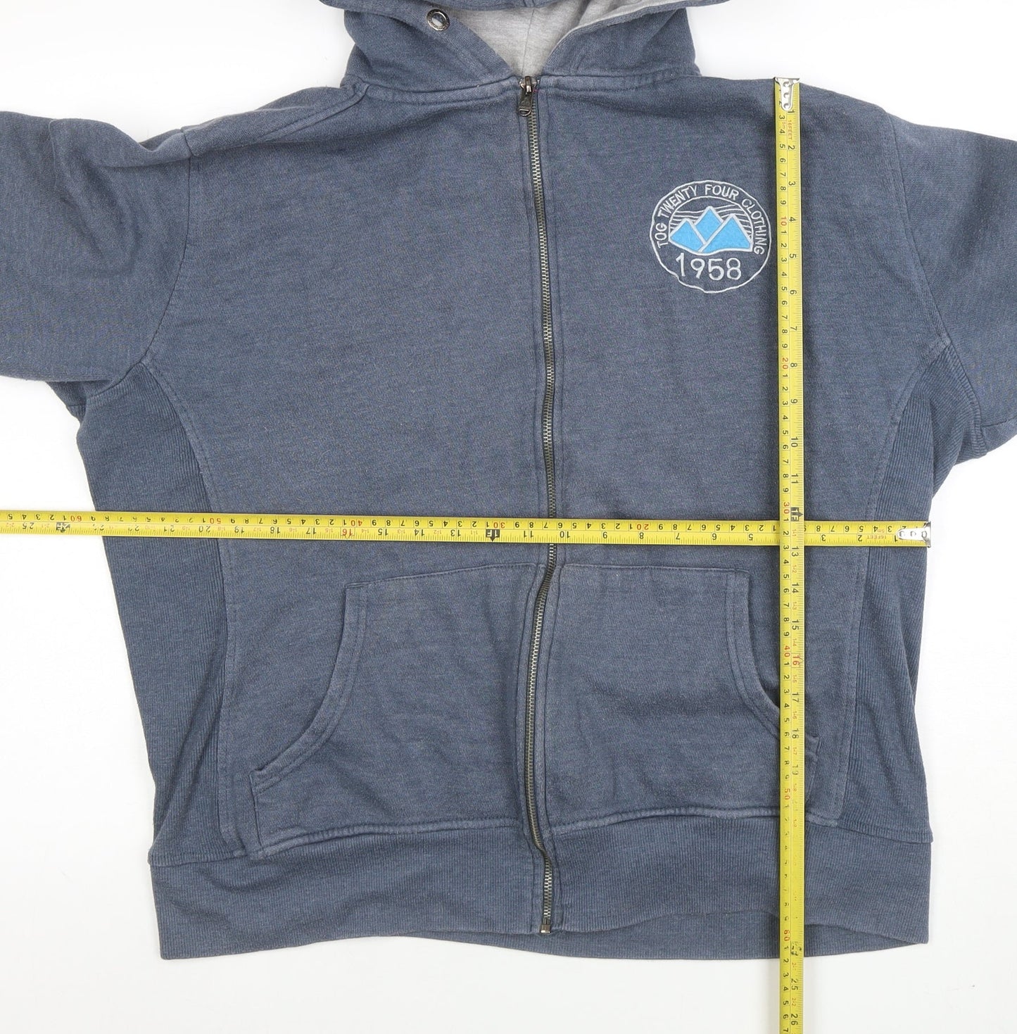 TOG24 Women's Blue Full Zip Hoodie Size 18-20 Cotton Blend