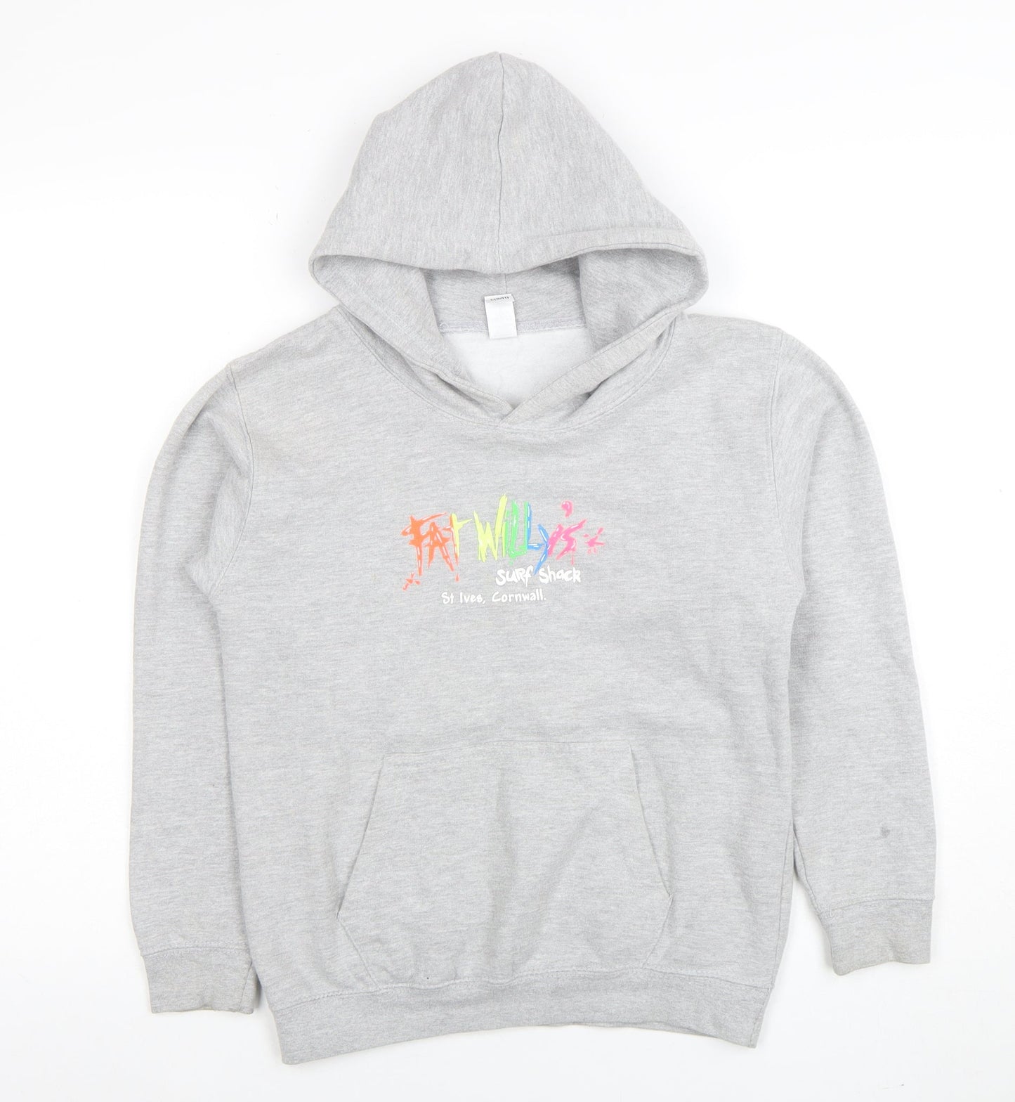 Fat Willy’s Surf Shack Boys Grey Hoodie L (9-11 Years) Just Hoods Cotton Blend