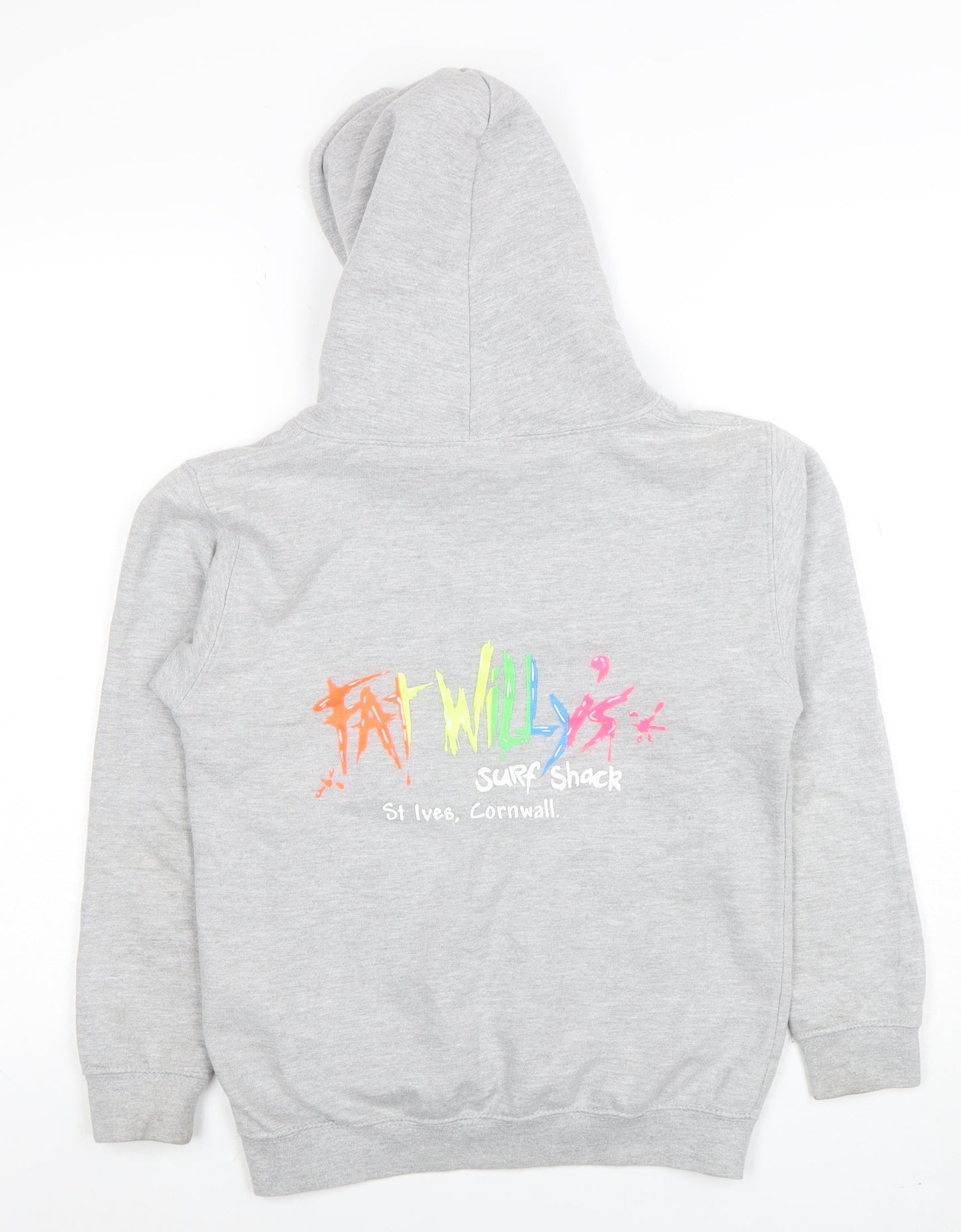 Fat Willy’s Surf Shack Boys Grey Hoodie L (9-11 Years) Just Hoods Cotton Blend