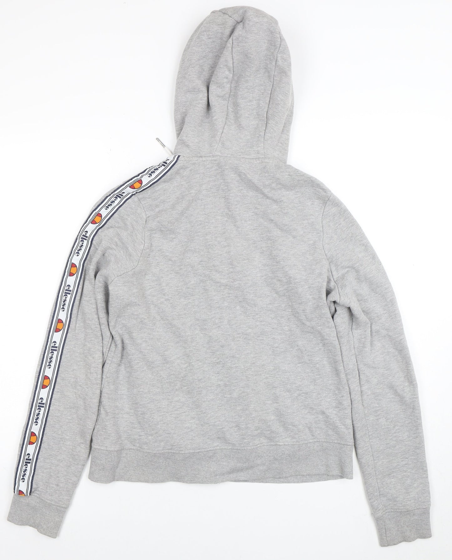 Ellesse Womens Grey Full Zip Hoodie UK 12 Logo Tape Detail