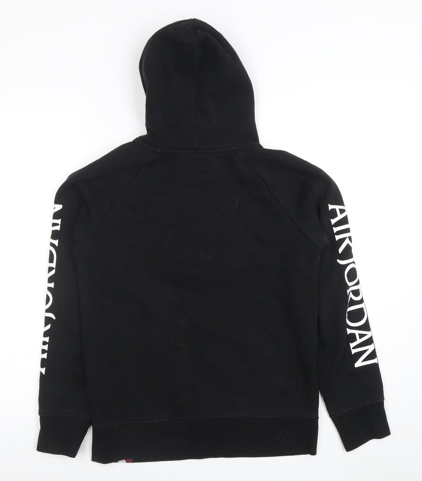 Nike Air Jordan Boys Black Pullover Hoodie 12-13 Years Graphic Print