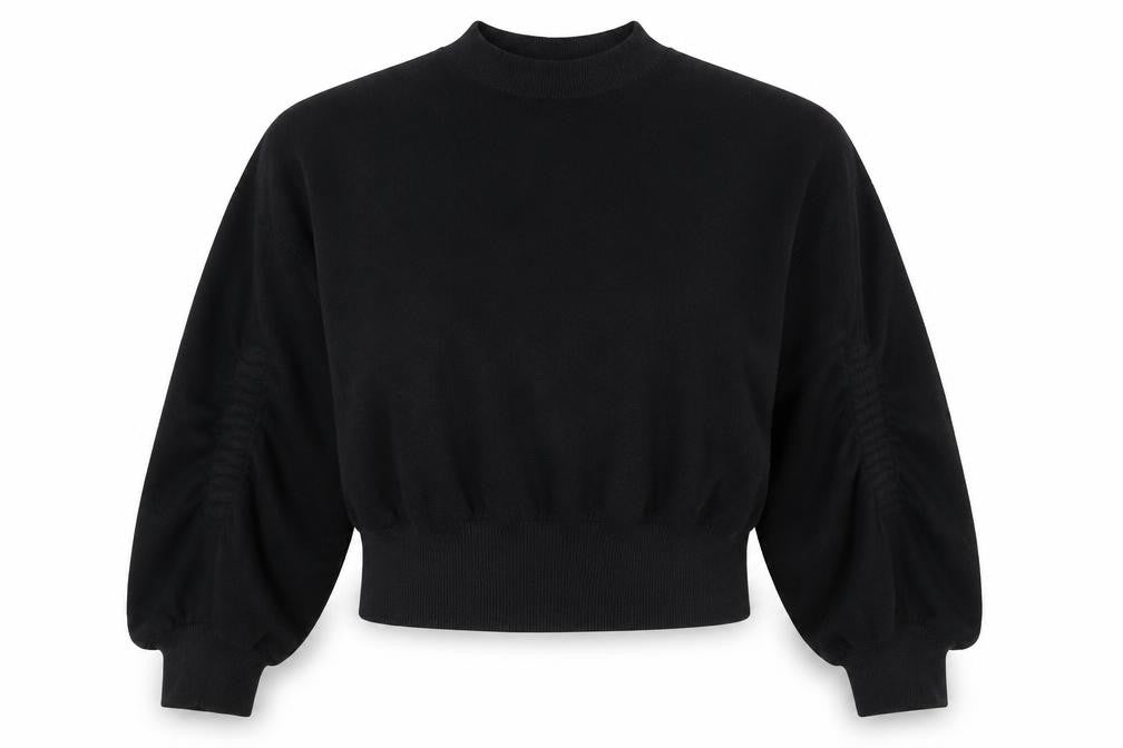 Twenty Montreal Women’s Black S Pullover Balloon Sleeve Sweatshirt