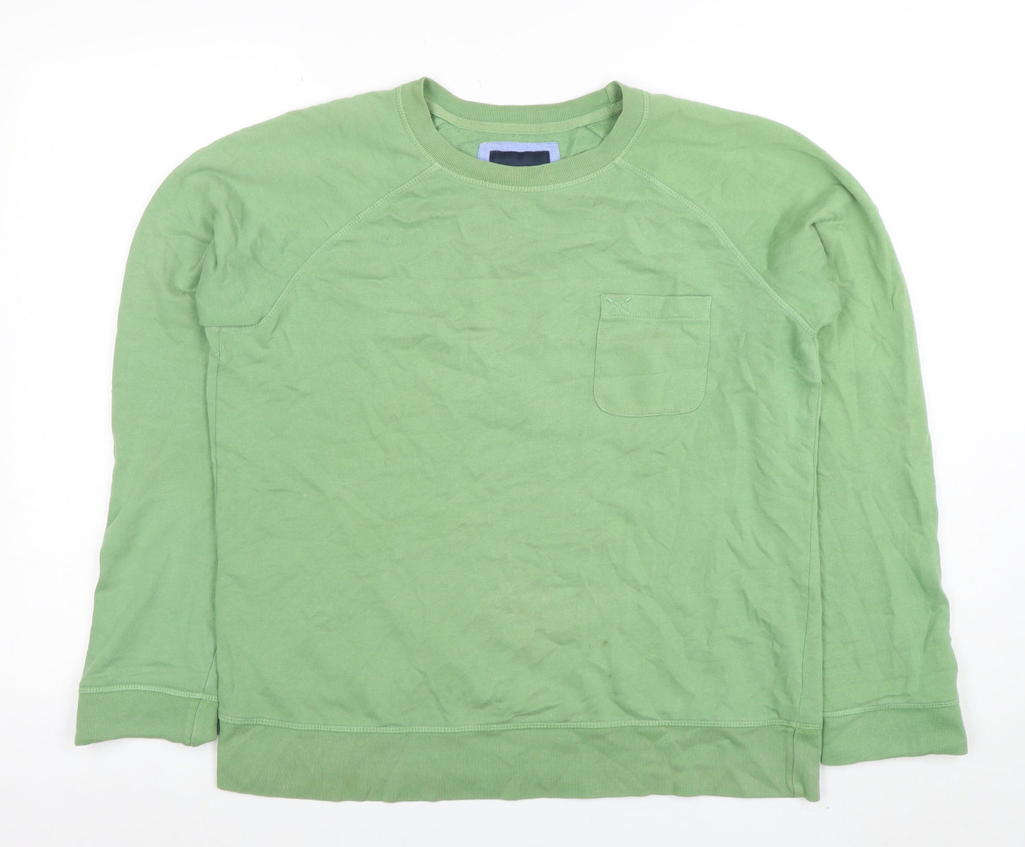 Crew Clothing Company Women Green Cotton Sweatshirt Size 12