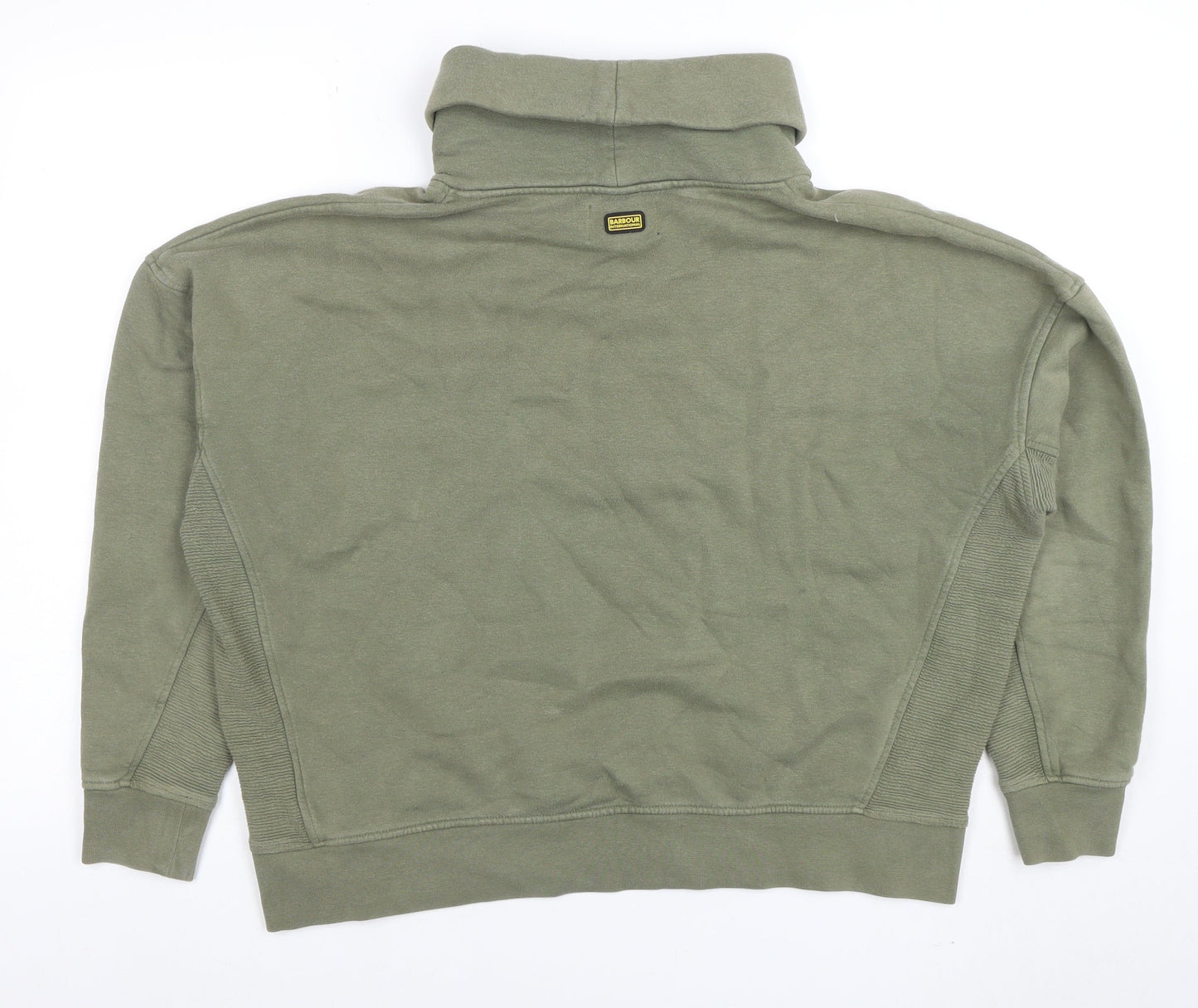 Barbour International Khaki Women's Size 14 Funnel Neck Pullover Sweatshirt