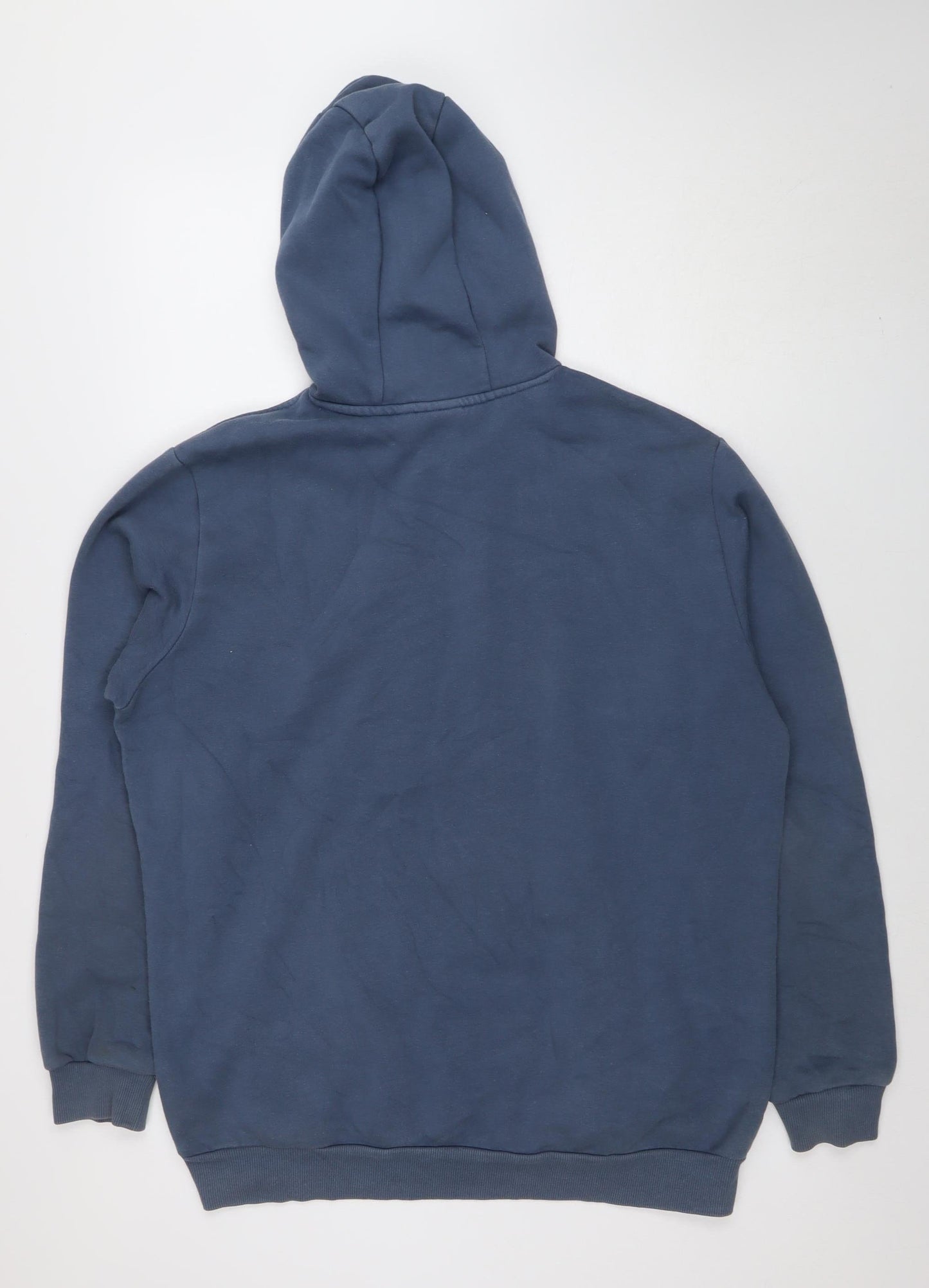 Adidas Men’s Blue Pullover Hoodie Size L Sports Fleece Sweatshirt