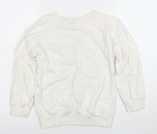 Next Girls White Mickey Mouse Sweatshirt 10 Years Pullover Disney Graphic