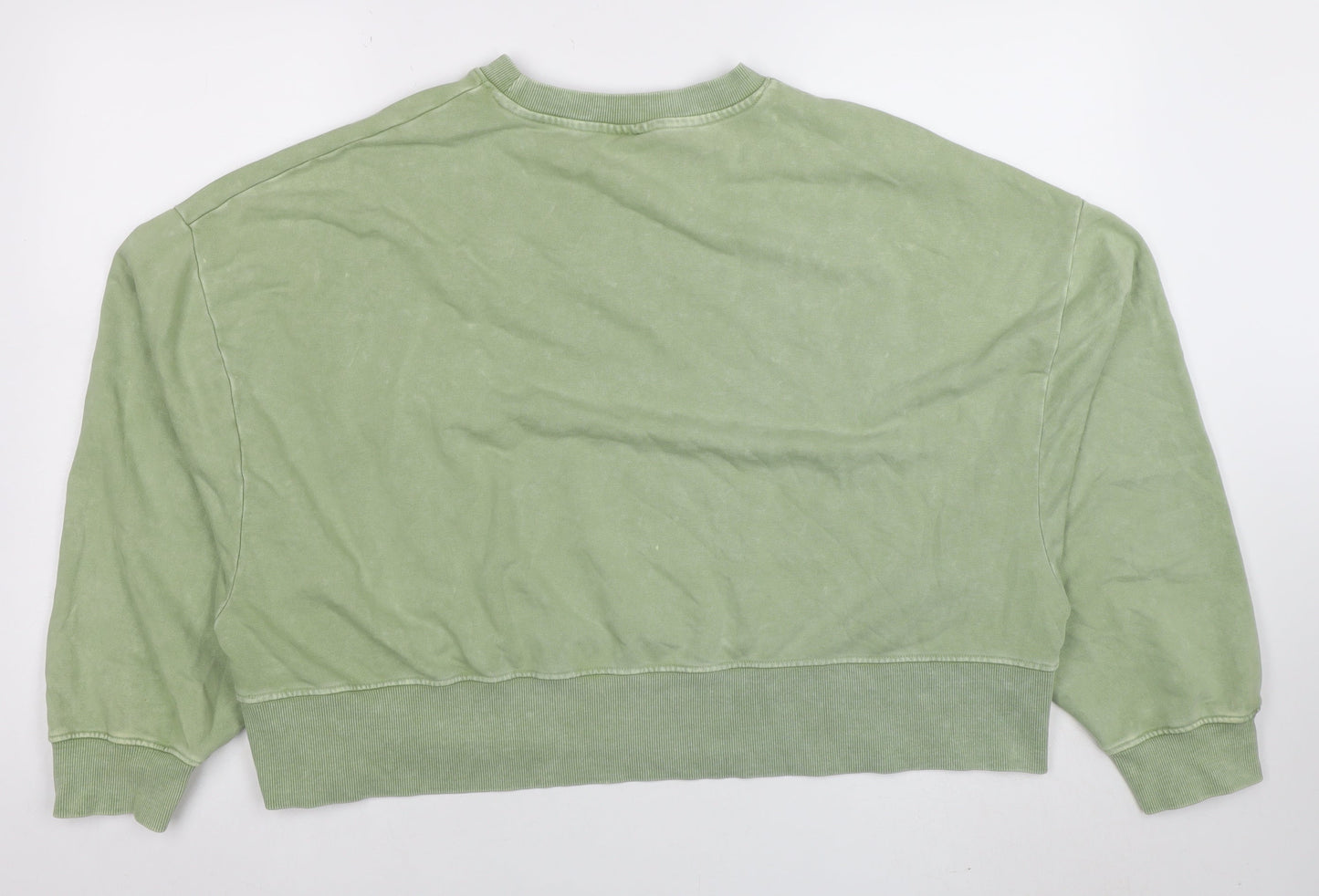 MSU Women’s Green Crew Neck Pullover Sweatshirt Size L Cotton Blend